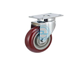 Retractable Swivel Red Polyurethane PU Casters