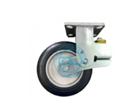 Heavy duty shock absorbing caster with iron core PU wheel