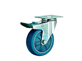 4 inch Swivel PU Industrial Casters with brake and lock