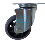 Threaded Stem Bolt Hole Solid Stem Top Plate 150 mm 300 KG Capacity Mid Heavy Duty Elastic TPR Swivel Trolley Caster Wheel